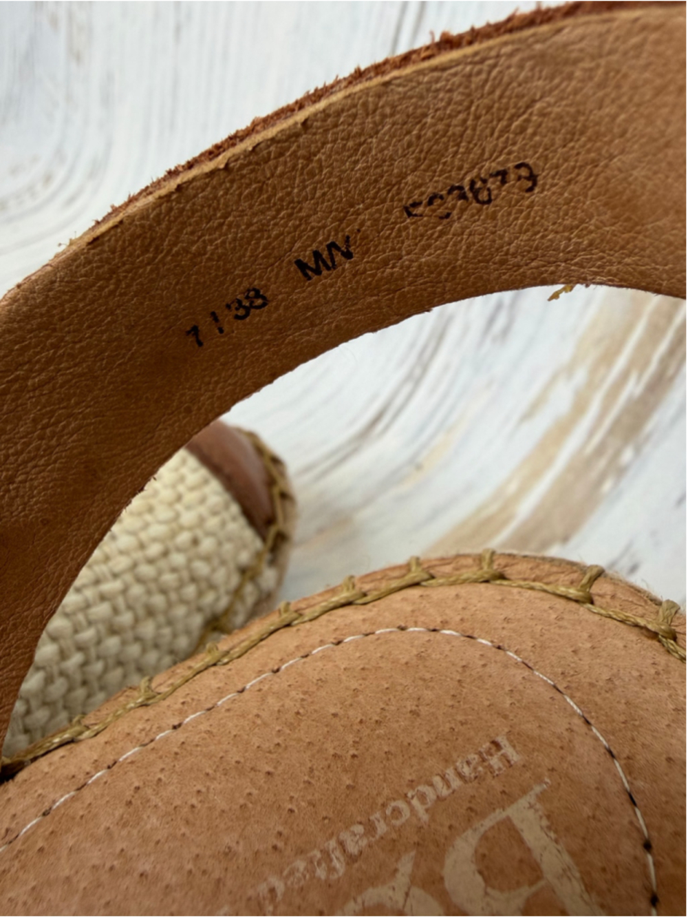 Women's Born Wedge Sandals Size 7 Beige and Brown - Picture 9 of 9